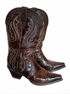 Ariat Heritage Western X Toe Brown Leather Cowgirl Boots Women’s 10